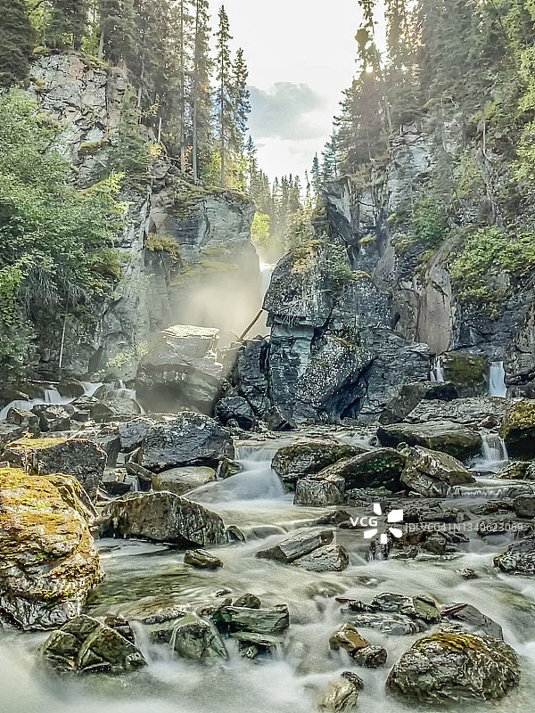 岩石上的瀑布图片素材