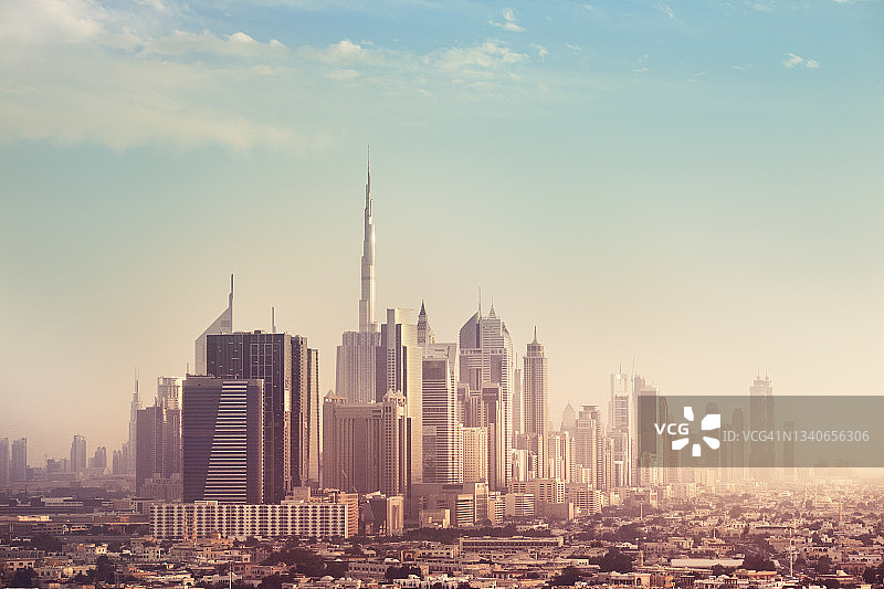 迪拜天际线图片素材