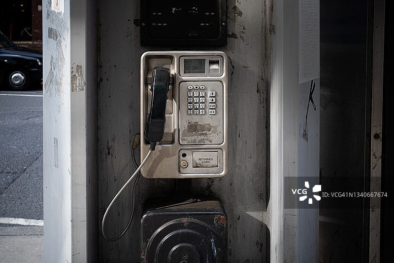 老旧公用电话图片素材