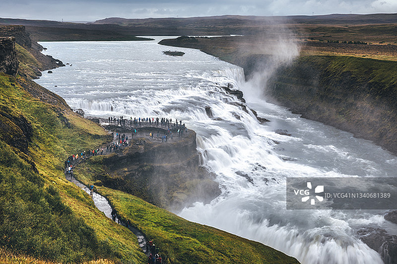 冰岛黄金瀑布图片素材