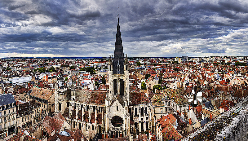 第戎老城区景观，勃艮第，法国图片素材