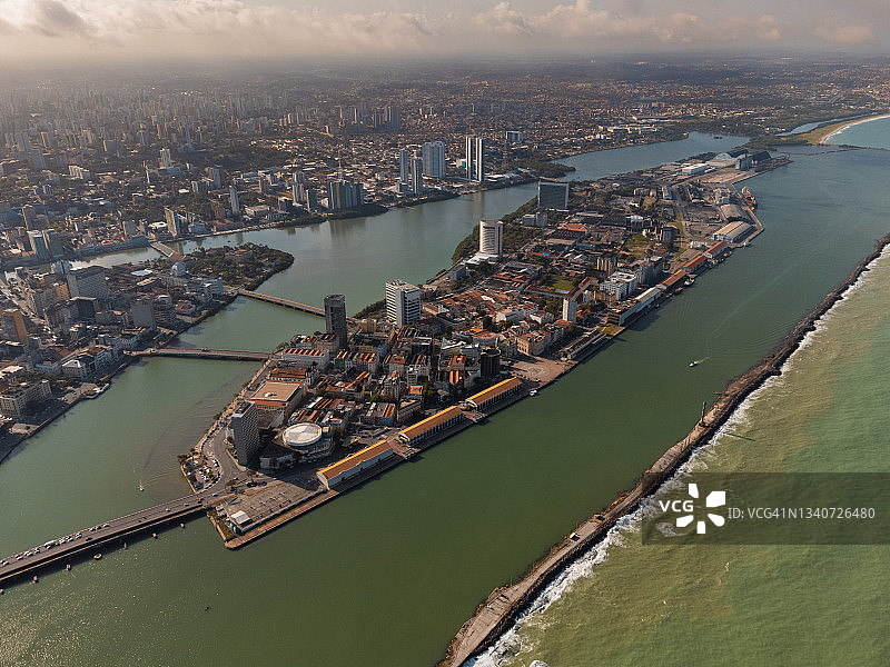 伯南布哥累西腓市鸟瞰图片素材