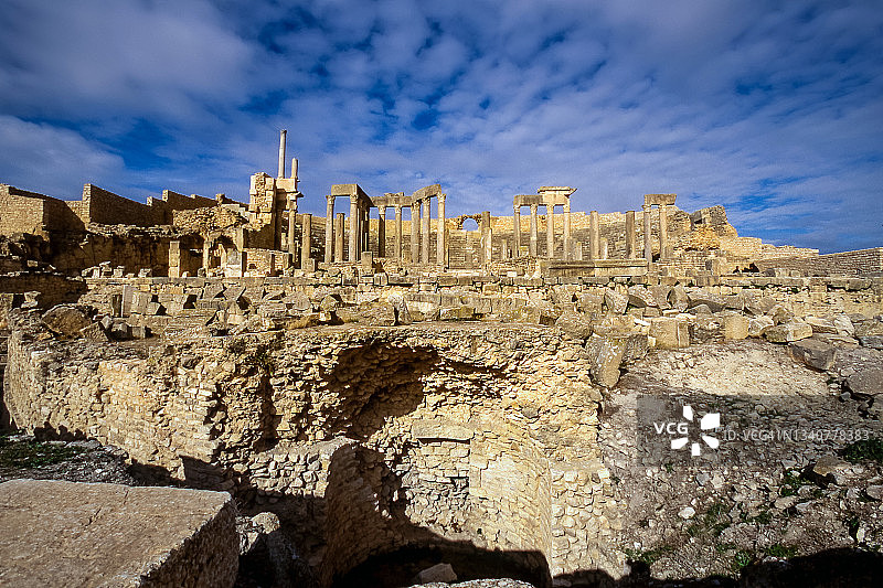 古罗马城市，非洲突尼斯图片素材