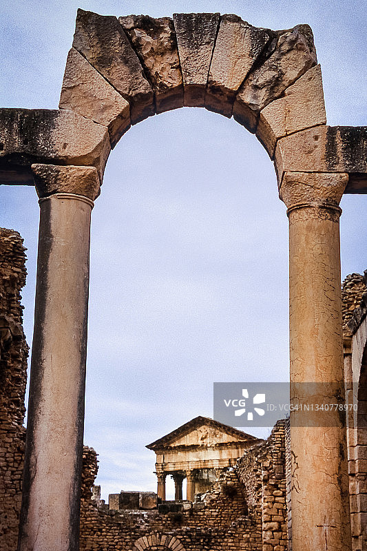 古罗马城市，非洲突尼斯图片素材