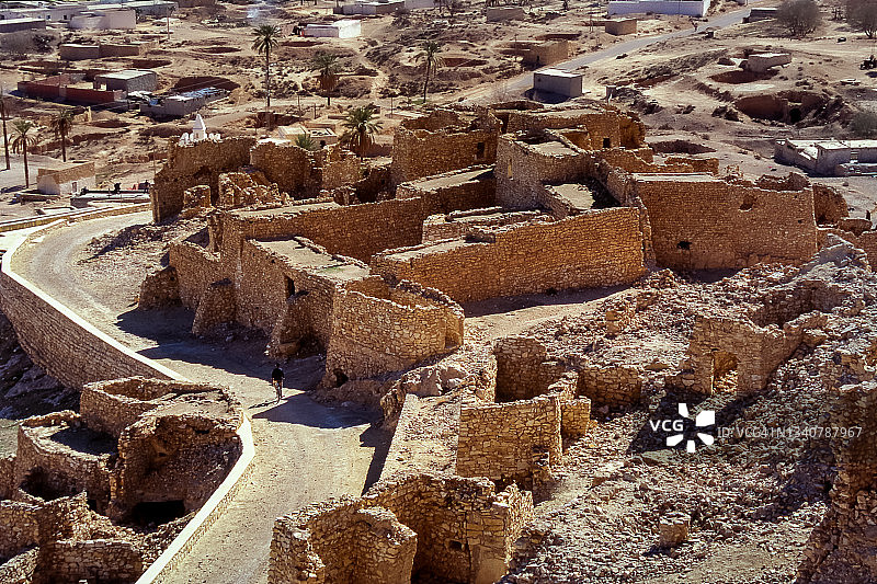 突尼斯马特马他穴居住宅内景图片素材