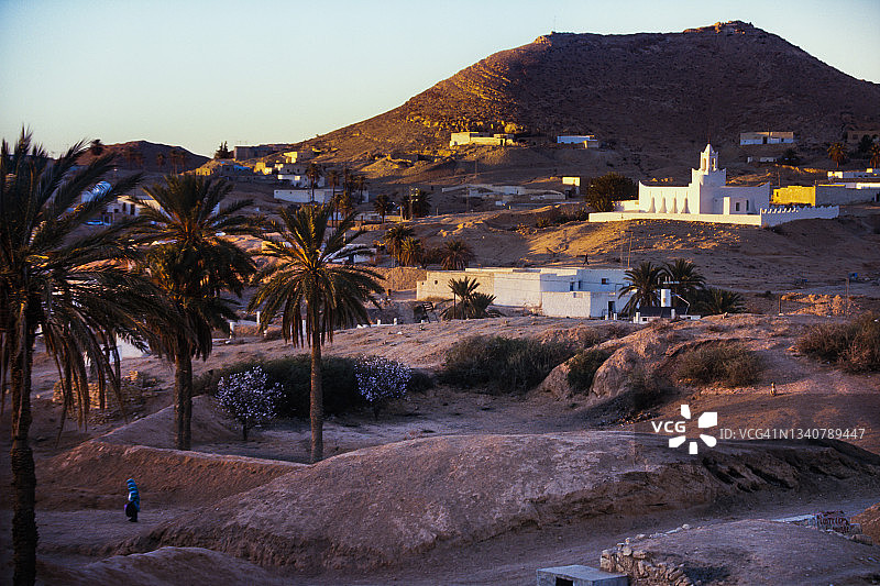 突尼斯马特马他穴居住宅内景图片素材