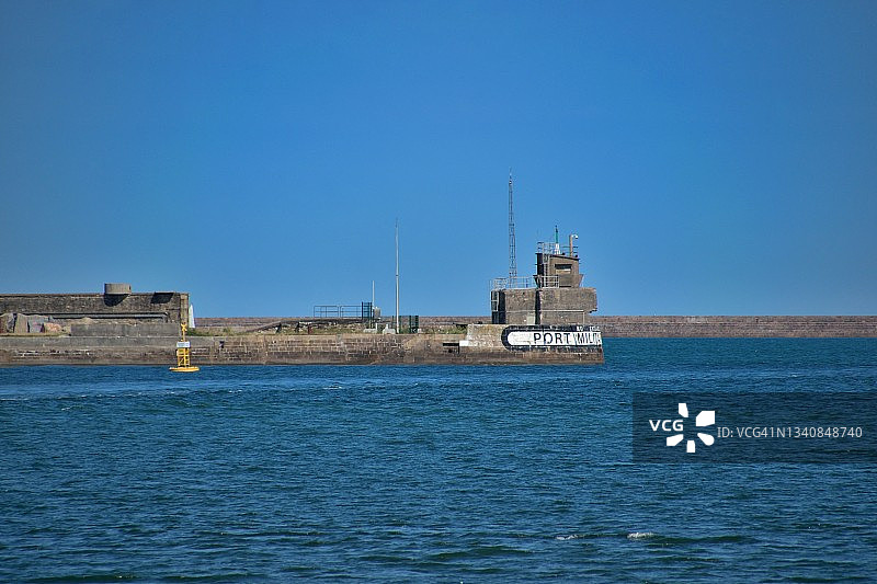 科唐坦地区瑟堡，克尔克维尔堤坝图片素材