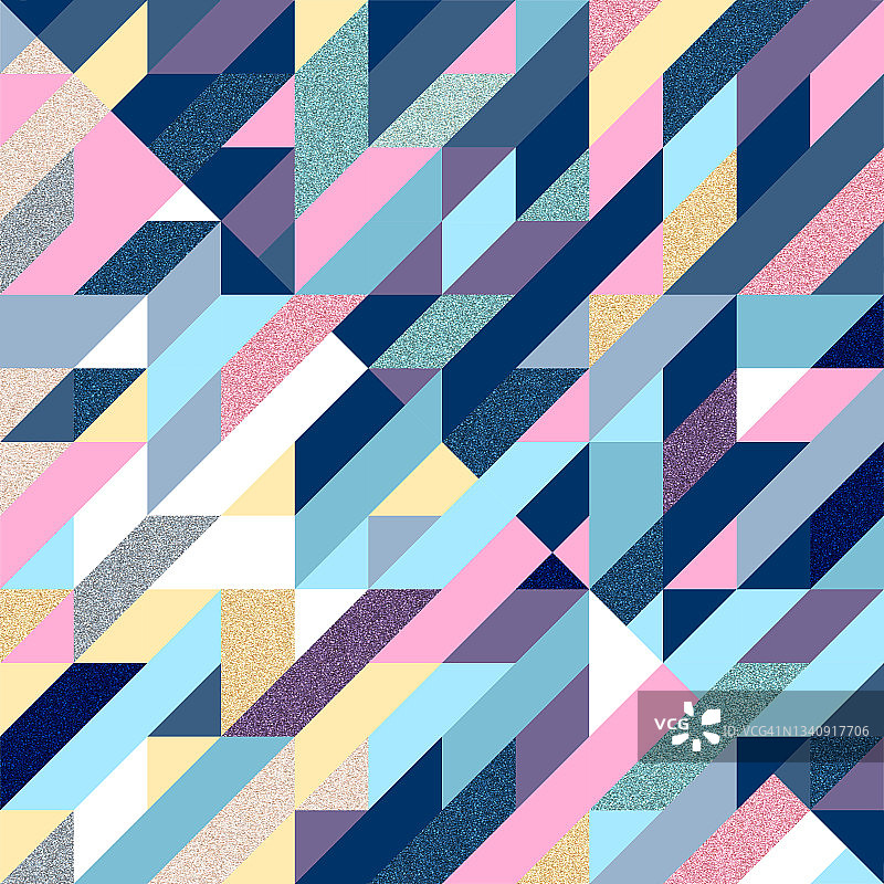 抽象几何形状粉色黄色蓝色闪光纹理背景图片素材