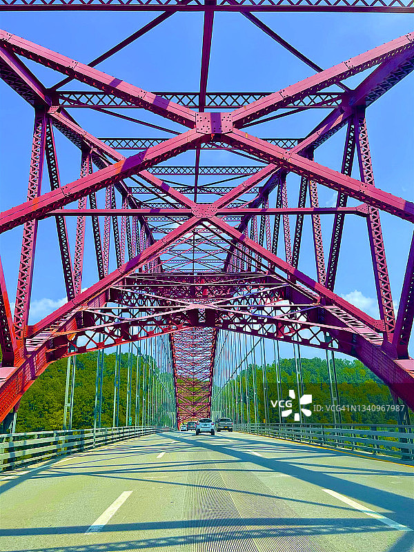 克罗顿的混凝土和钢桥图片素材