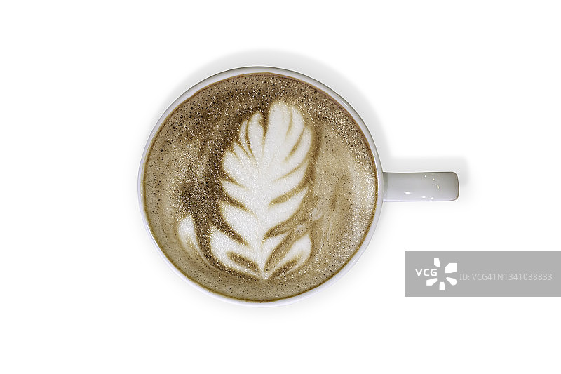 拿铁咖啡或卡布奇诺咖啡图片素材