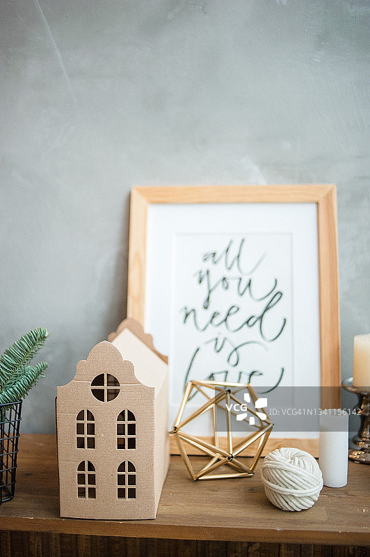 爱是全部书法海报——北欧圣诞装饰与家居图片素材