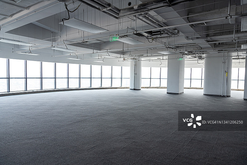 现代简约空旷办公室内部图片素材