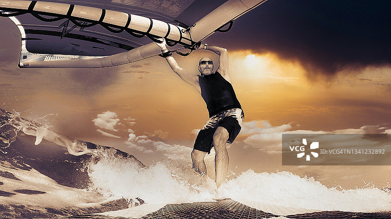 波浪涌起图片素材