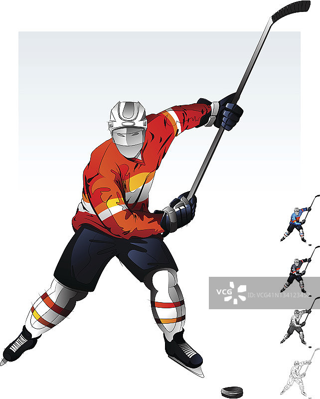 曲棍球运动员图片素材