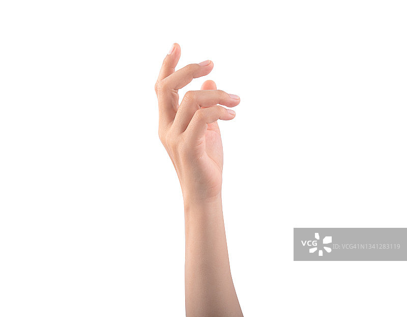 女性手臂，包括手和手指，身体部位，白色背景隔离图片素材