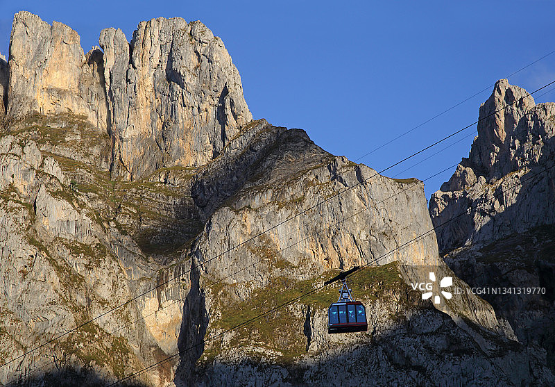 富恩特德峰，缆车上升至米拉多尔德尔缆车，西班牙图片素材