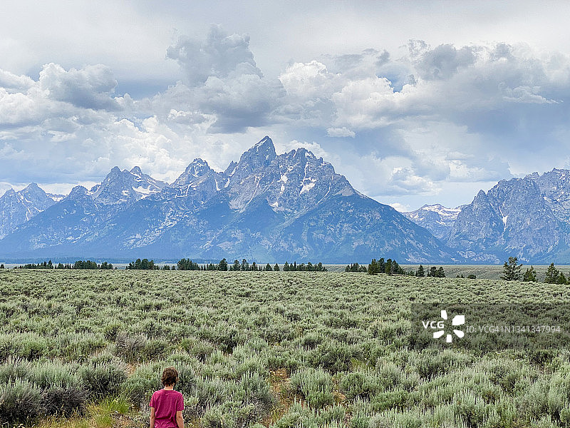 杰克逊怀俄明附近的公路旅行探险和美丽风景图片素材