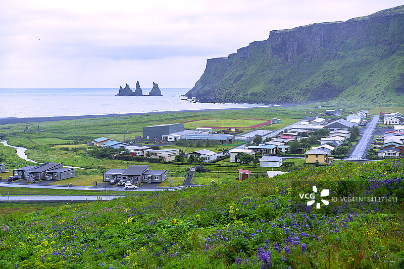 冰岛南部维克小镇图片素材