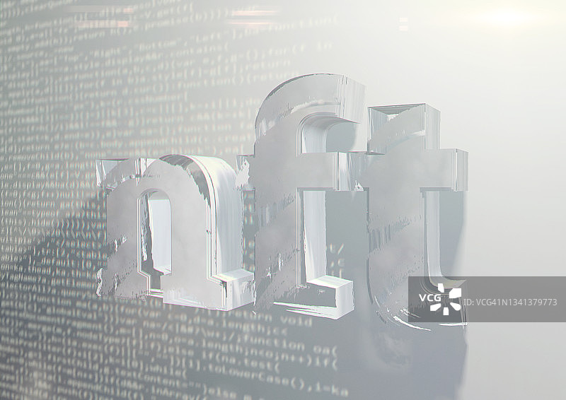 NFT概念图：带编程代码背景图片素材