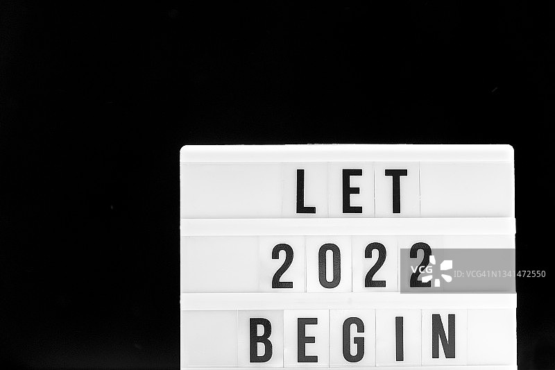 迎接2022：新年快乐标志图片素材