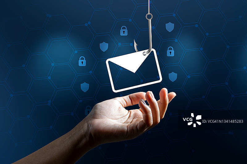 钓竿在网络空间中收集用户数据图片素材