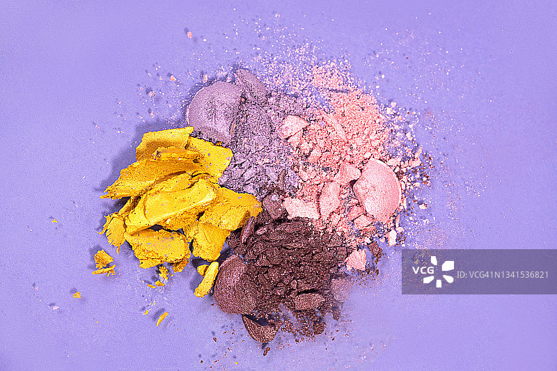 时尚薰衣草紫色粉色黄色眼影背景图片素材