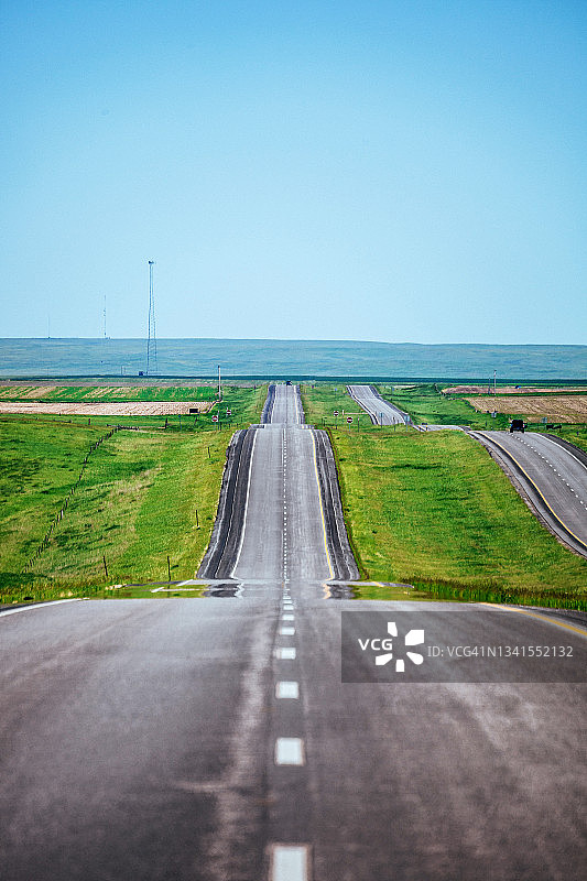 南达科他州的道路图片素材