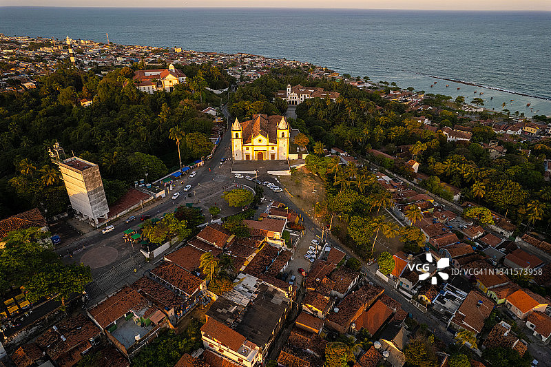 伯南布哥州奥林达鸟瞰图图片素材