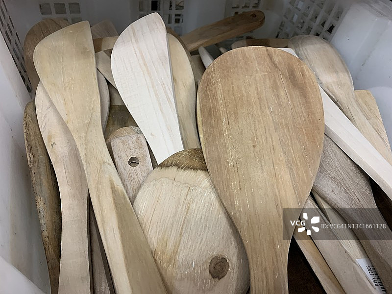 亚洲传统木勺图片素材