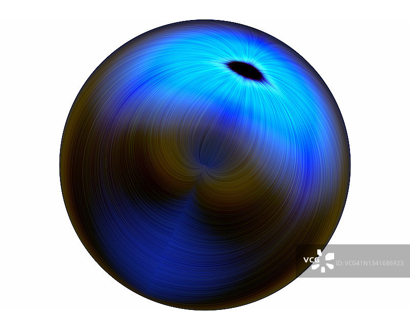 白色背景蓝色光效球形几何图形图片素材