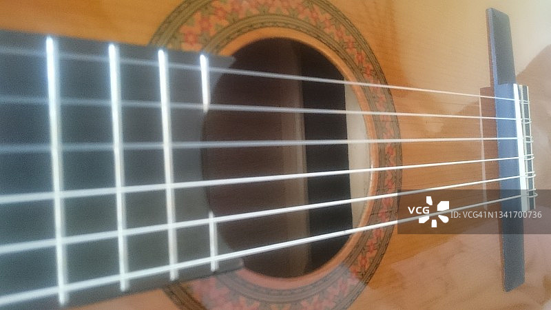 吉他的琴弦正面图片素材