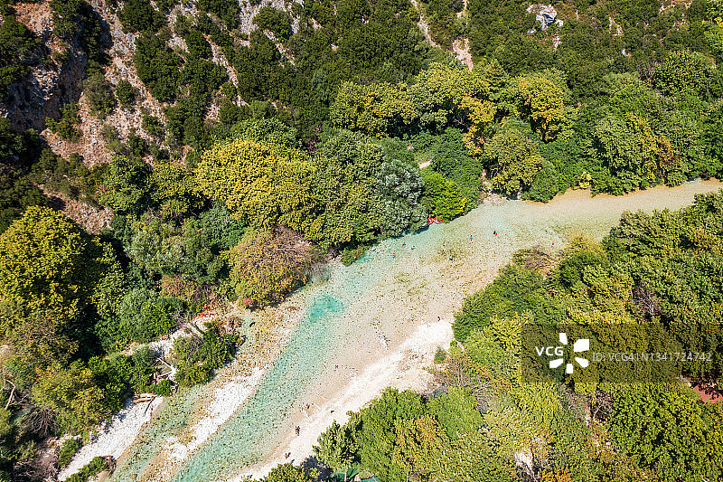 希腊阿刻戎河航拍照片图片素材