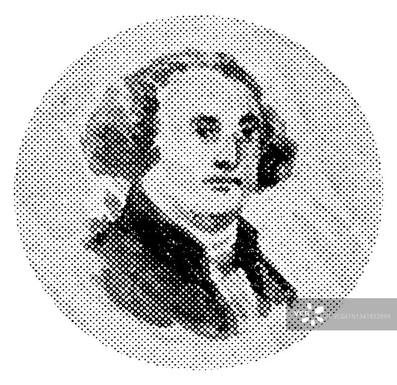 乔治·华盛顿肖像，美国第一任总统，1789年至1797年图片素材