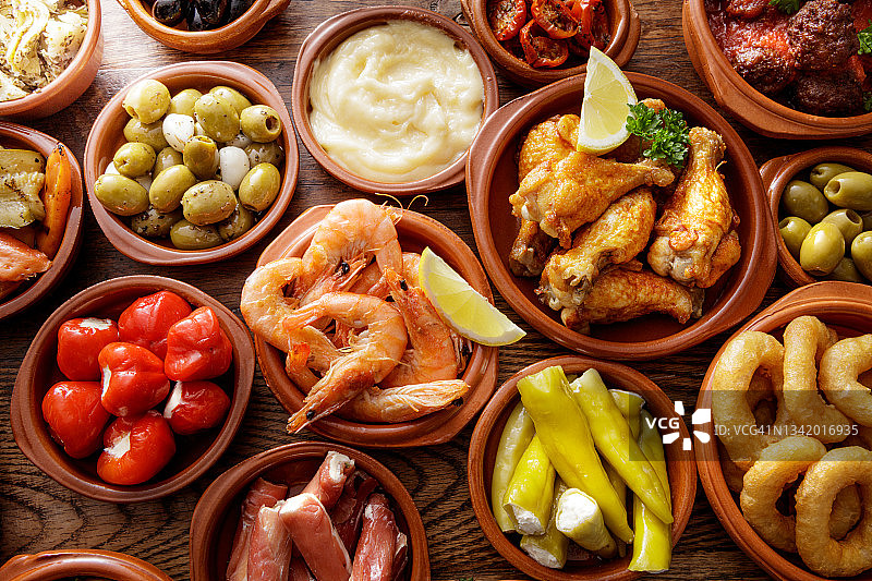 西班牙美食：小吃静物图片素材