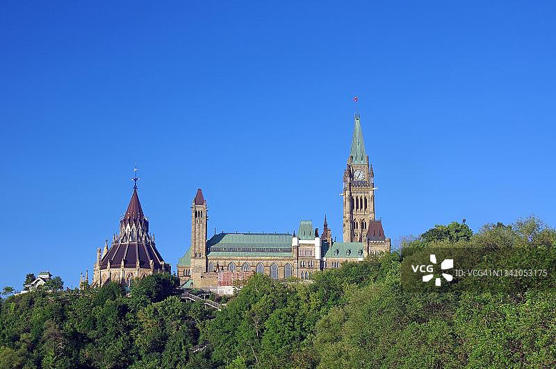 加拿大国会山，加拿大议会大厦，渥太华，安大略省，加拿大图片素材