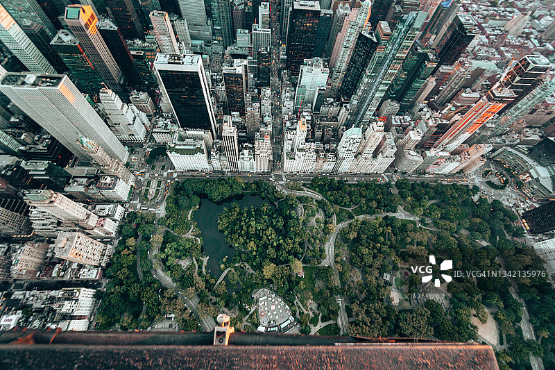 纽约中央公园鸟瞰图图片素材