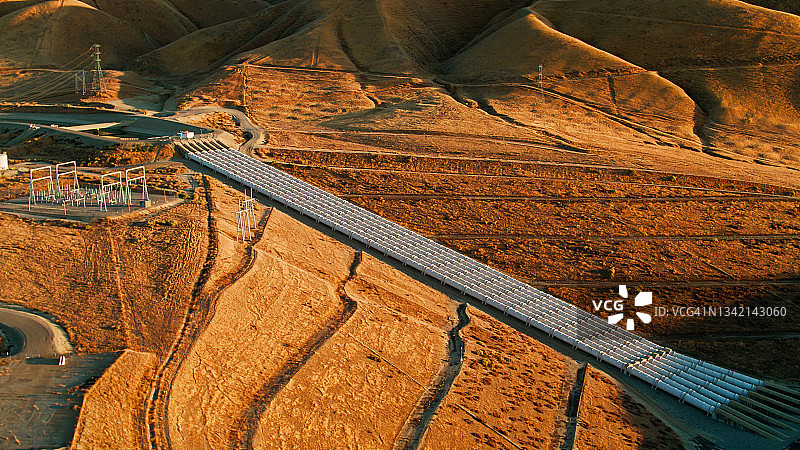 克恩县加州输水渠的抽水站图片素材