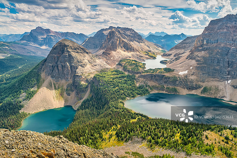 加拿大落基山脉埃及湖美丽风光图片素材