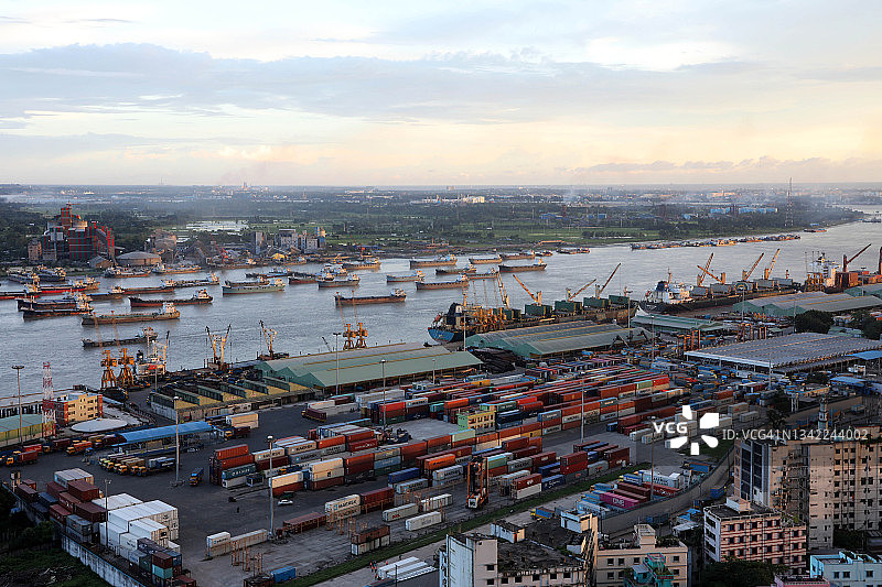 吉大港港口概览图片素材