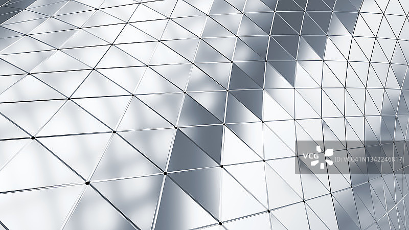 闪亮的银色建筑外墙背景图片素材