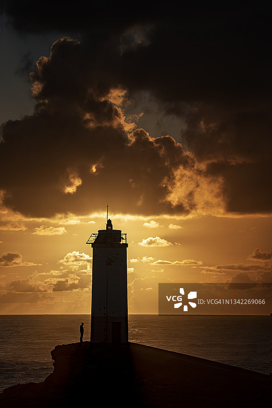 日落时分的龙昆多角图片素材