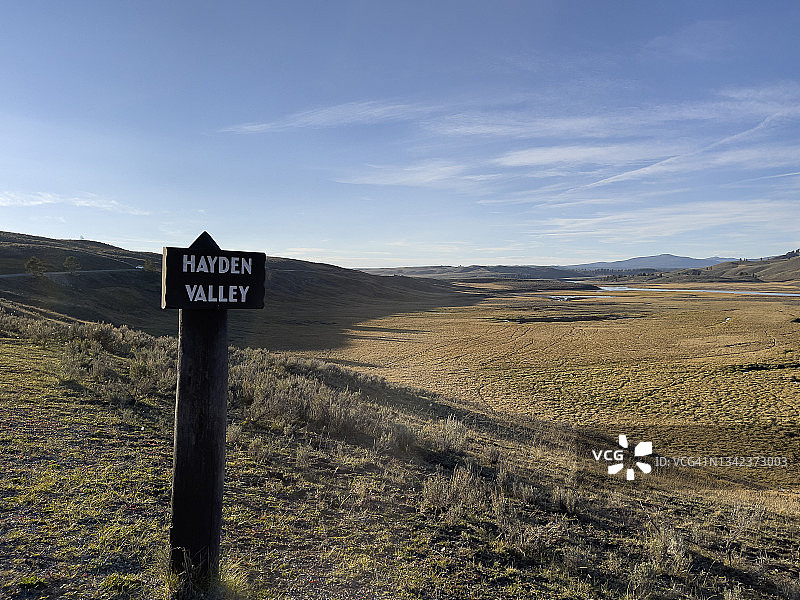 海登山谷路标图片素材