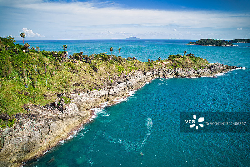 泰国普吉岛神仙半岛美丽的晴天图片素材