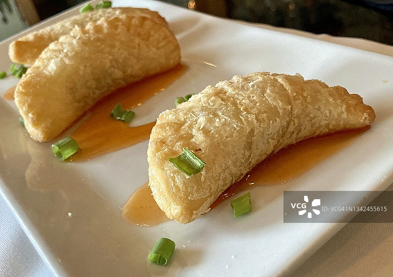 美味小龙虾贝涅饼特写图片素材