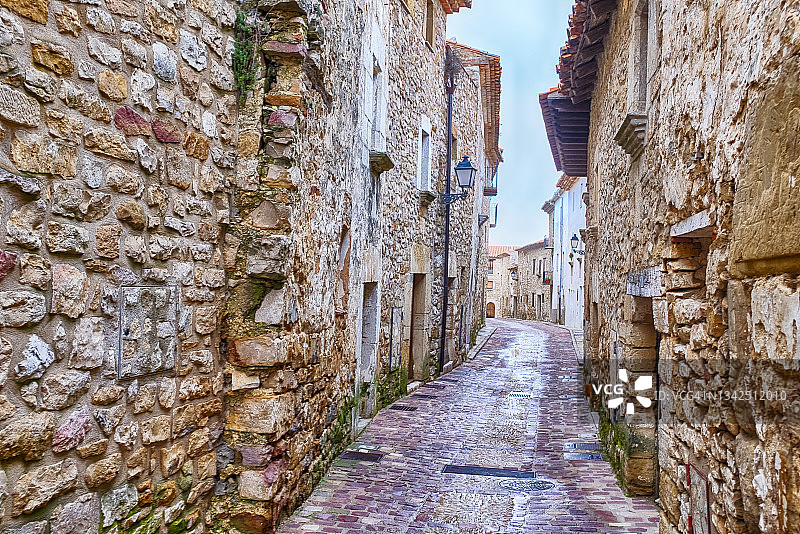 西班牙中世纪村庄Culla图片素材