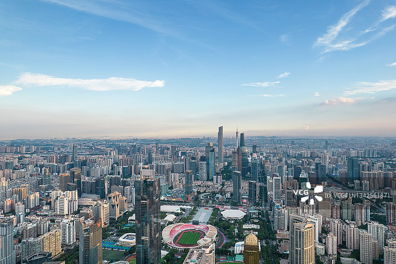 广州轴线鸟瞰图图片素材