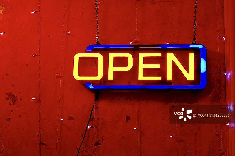 红色开门标志图片素材