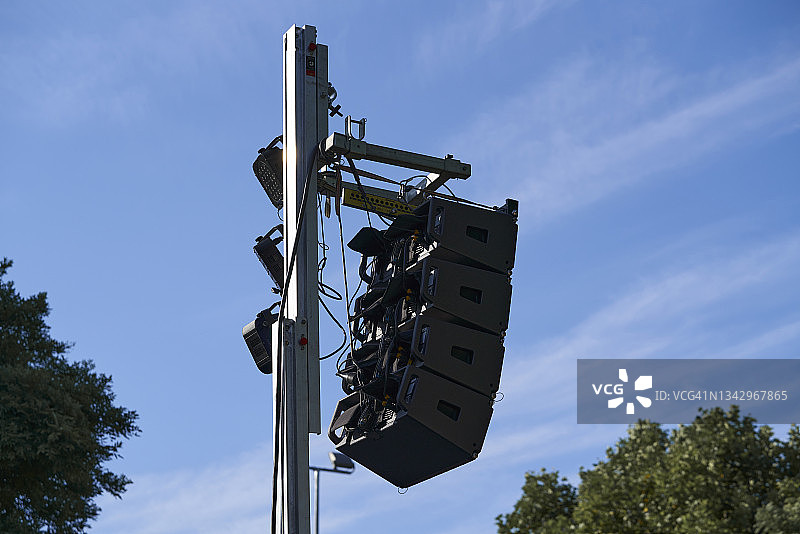 户外演唱会音响系统设备图片素材