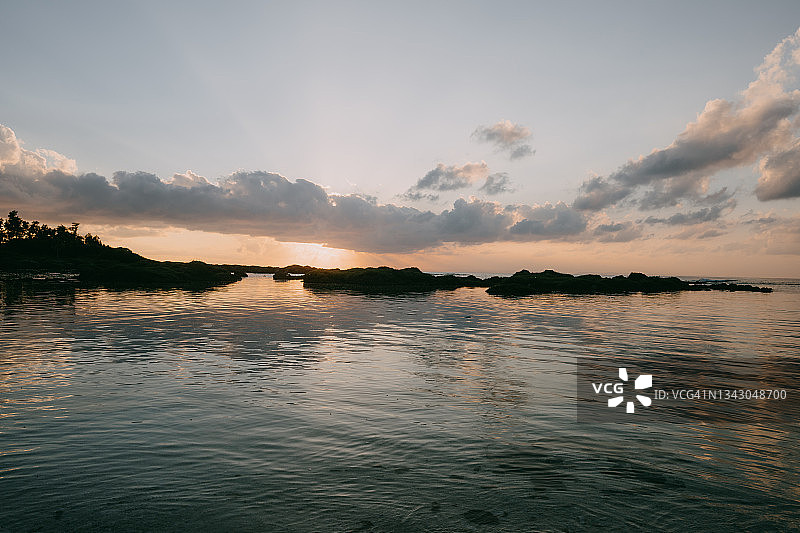 日本鹿儿岛喜界岛东海日落图片素材
