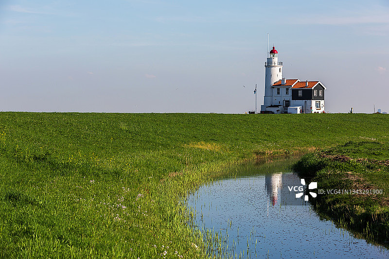 马肯岛的灯塔（荷兰）图片素材